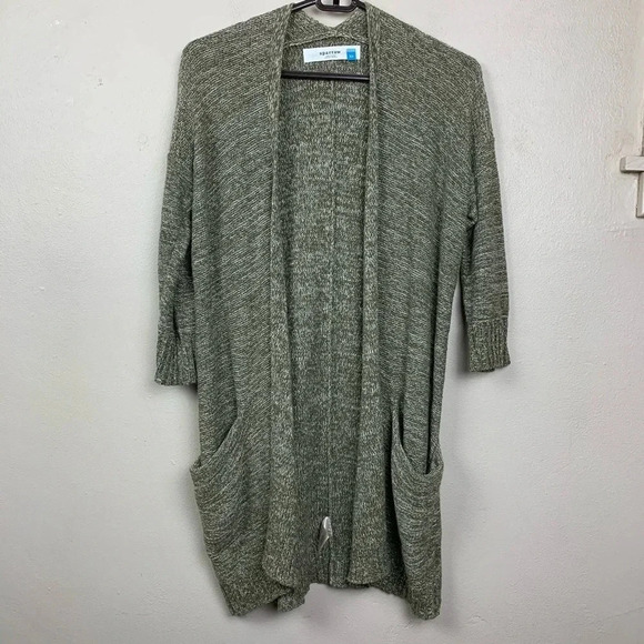 Anthropologie Sparrow Cardigan Sweater Open Front Cozy XS Knit Chunky Long Line - Picture 1 of 5
